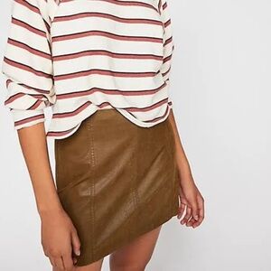 Free People faux leather skirt